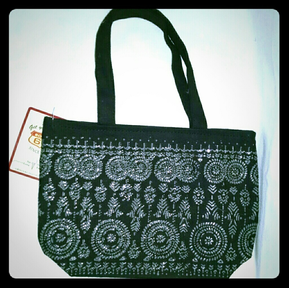 Vintage black glitter bag purse